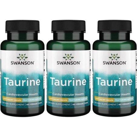 Swanson Ajipure Taurine Amino Acid 1000mg 60 Veg Capsules
