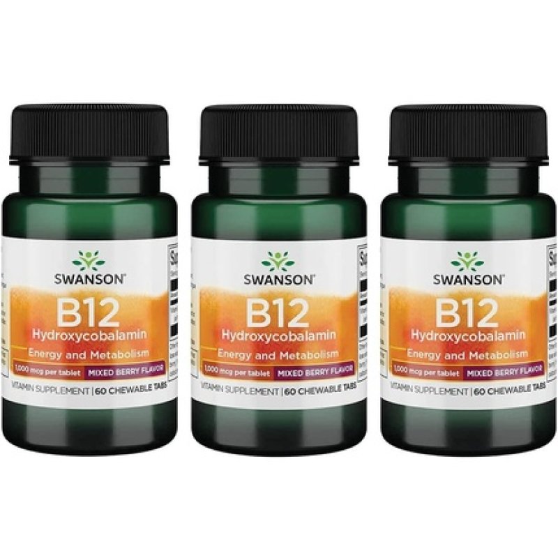 Swanson Supplemelts Vitamin B-12 1000mcg 60 Chewables