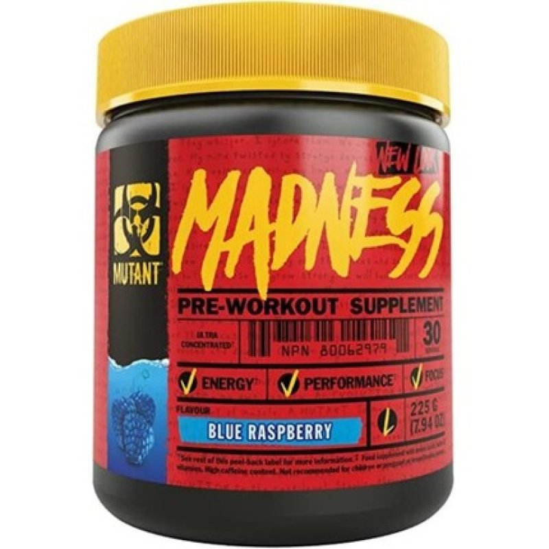 Mutant Madness Pre-Workout Supplement for Energy, Focus, and Performance 225g