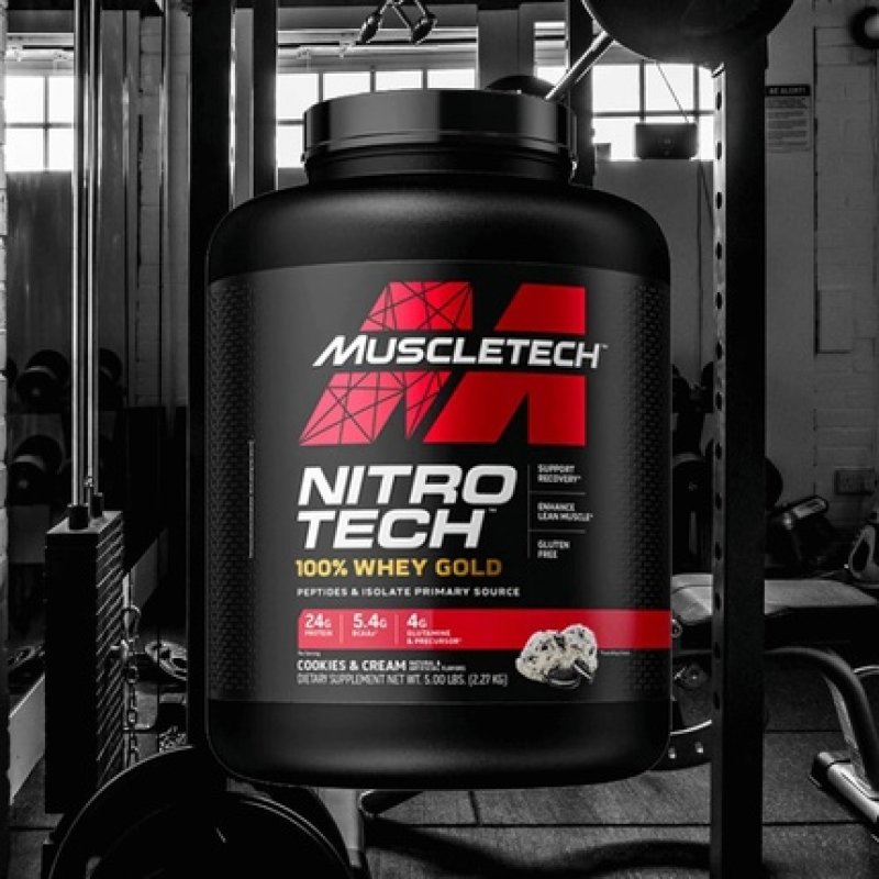 MuscleTech NitroTech 100% Whey Gold Protein Powder 71 Servings 2.27kg Cookies & Cream