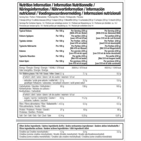 MuscleTech MassTech Elite Protein Powder Weight & Muscle Mass Gainer Whey Isolate Mass Protein Powder With 3g Creatine