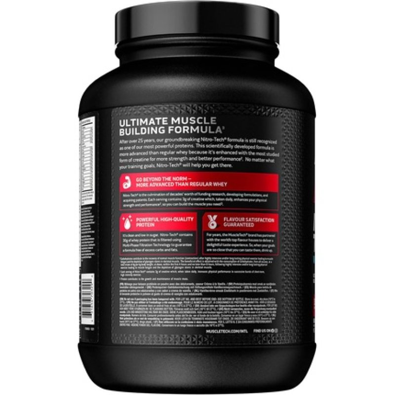 MuscleTech NitroTech Whey Protein Powder Muscle Maintenance & Growth Whey Isolate Protein Powder With 3g Creatine