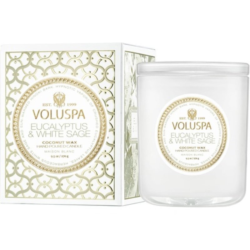 Voluspa Eucalyptus & White Sage Classic Boxed Candle 95 Oz 60 Hour Burn