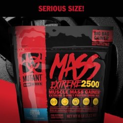 Mutant Mass Extreme Gainer Whey Protein Powder Build Muscle Size & Strength with High-Density Clean Calories 12 lbs.