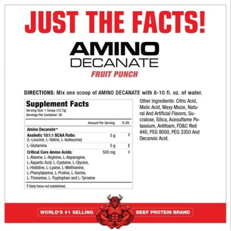 Musclemeds Amino Decanate Intra Post Workout Drink Full Spectrum Amino Acid