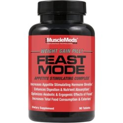Musclemeds Feast Mode Appetite Stimulant Weight Gain Pills with Digestive Enzymes