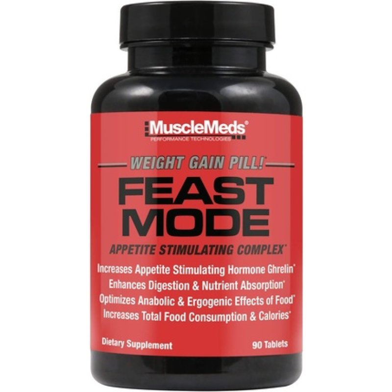 Musclemeds Feast Mode Appetite Stimulant Weight Gain Pills with Digestive Enzymes