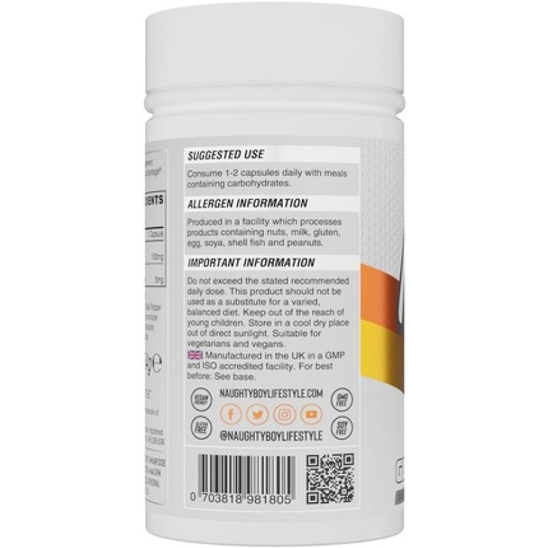 Naughty Boy Gluco-B Dihydroberberine Capsules with Bioperine