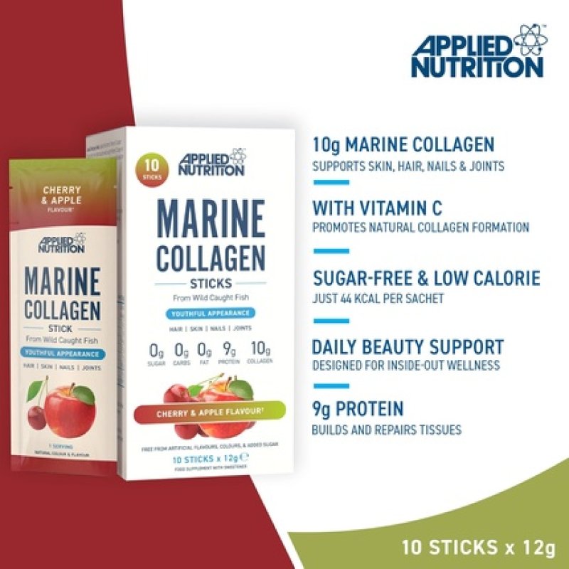 Applied Nutrition Marine Collagen Stick with Vitamin C - Best Collagen Supplement