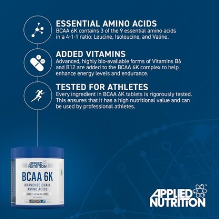 Applied Nutrition BCAA 6000mg Capsules - Branched Chain Amino Acids