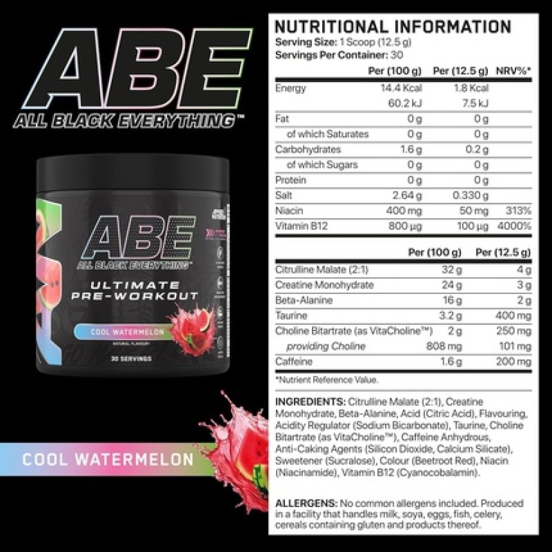 Applied Nutrition Abe Pre Workout All Black Everything Powder