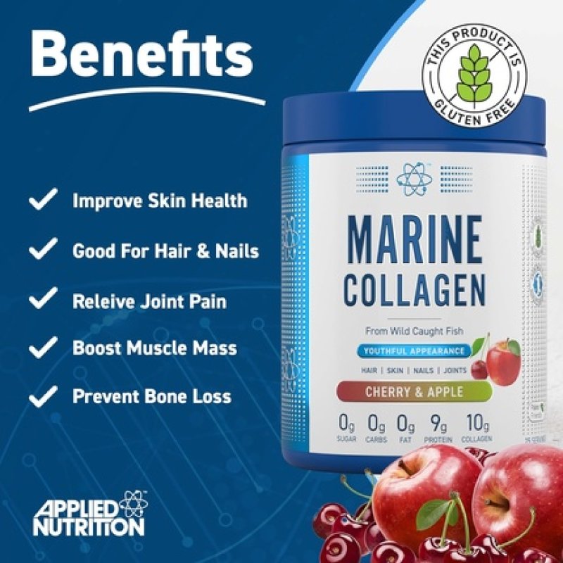 Applied Nutrition Marine Collagen Powder Hydrolysed Collagen Protein Healthy