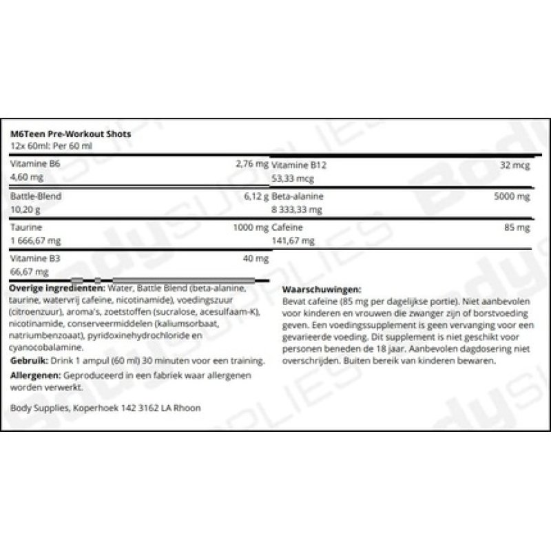 Pre Workout M6teen Liquid Mojito