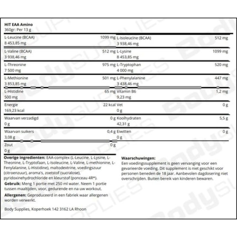 Hit EAA Amino Acid Complex Cola 360g