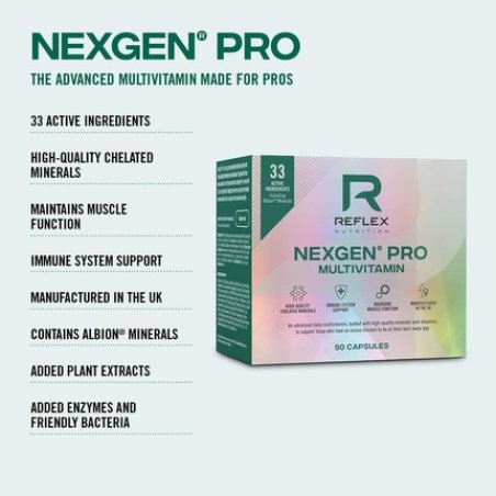 Reflex Nutrition Nexgen Pro Daily Vitamins with 33 Active Ingredients and Green Tea Extract 90 Capsules