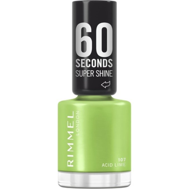 Rimmel 60 Seconds Super Shine Nail Polish 107 Acid Lime Quick Dry