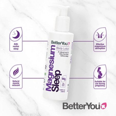 BetterYou Natural Magnesium Sleep Lotion Body Cream 180ml