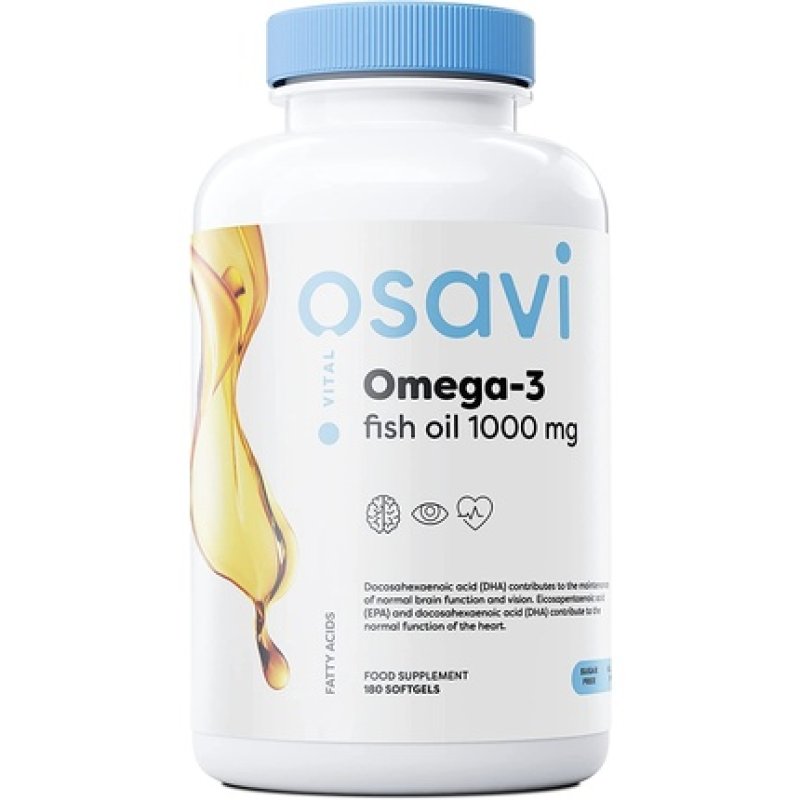 Osavi Omega-3 Fish Oil 1000mg Lemon Flavor 180 Softgels