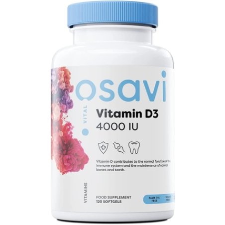 Osavi Vitamin D3 4000IU Softgels 120 Count