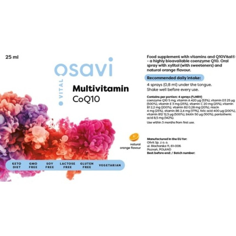 Osavi Multivitamin CoQ10 Oral Spray Orange 25ml