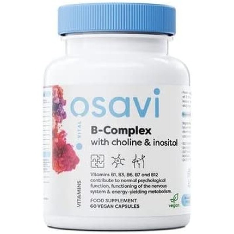 Osavi B-Complex with Choline and Inositol Vegan Capsules 60 Count