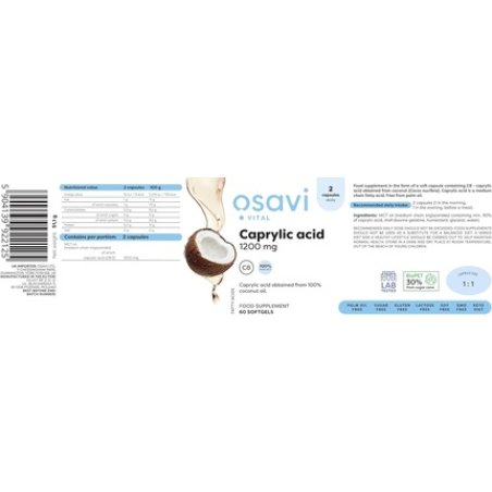 Osavi Caprylic Acid 1200mg 60 Softgels