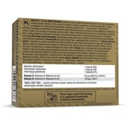 Olimp Gold VIT D3 K2 Sport Edition 2000 IU Vitamin D3 and 100mcg Vitamin K2 MK-7 60 Flow Capsules