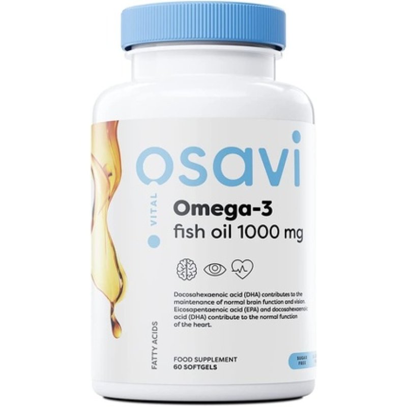 Osavi Omega-3 Fish Oil Lemon 1000mg Softgels