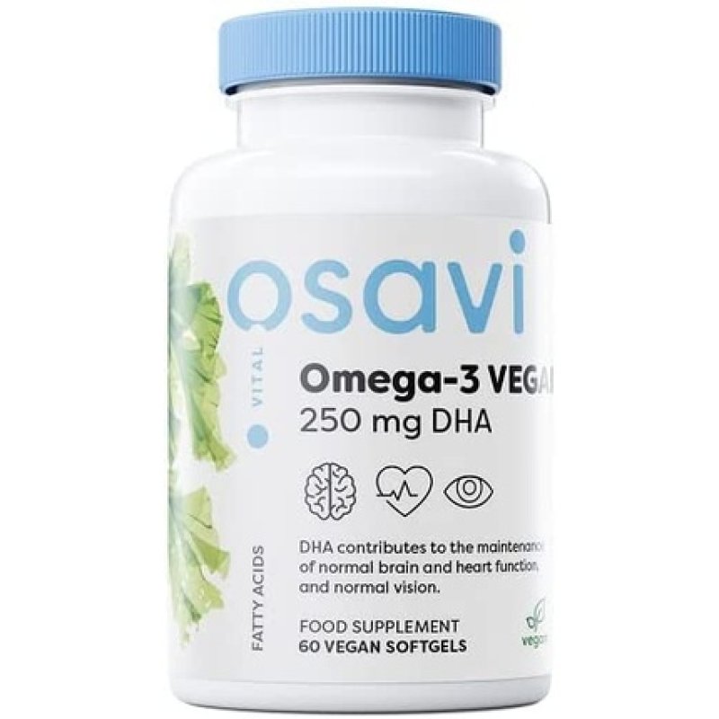 Osavi Omega-3 Vegan 250mg DHA 60 Vegan Softgels