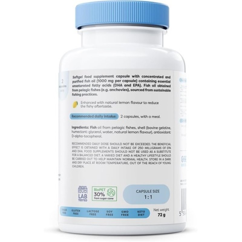 Osavi Omega-3 Fish Oil Molecularly Distilled 1000mg