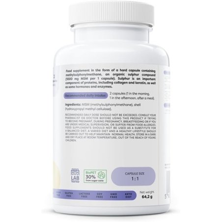 Osavi MSM 1000mg 60 Vegan Capsules for Joint Health and Skin Elasticity