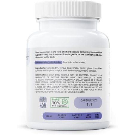 Osavi Liposomal Iron 20mg - 60 Vegan Capsules
