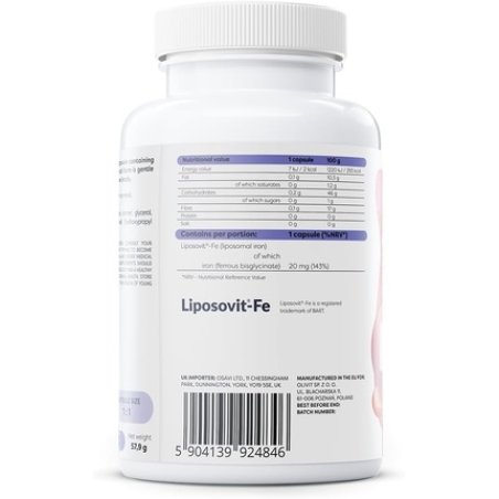 Osavi Liposomal Iron 20mg - 120 Vegan Capsules