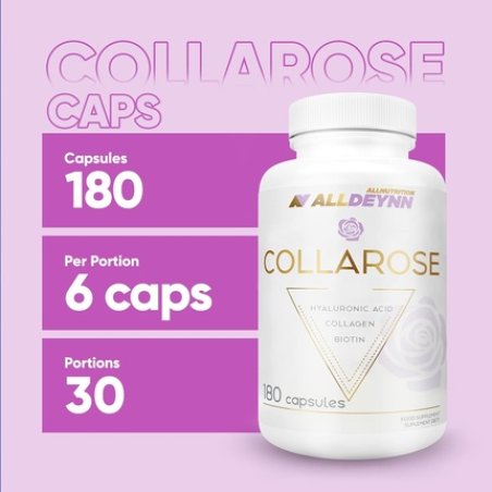 ALLDEYNN Collarose Collagen Capsules with Hyaluronic Acid, Biotin and Vitamin C Anti Aging Skin Treatment Hair