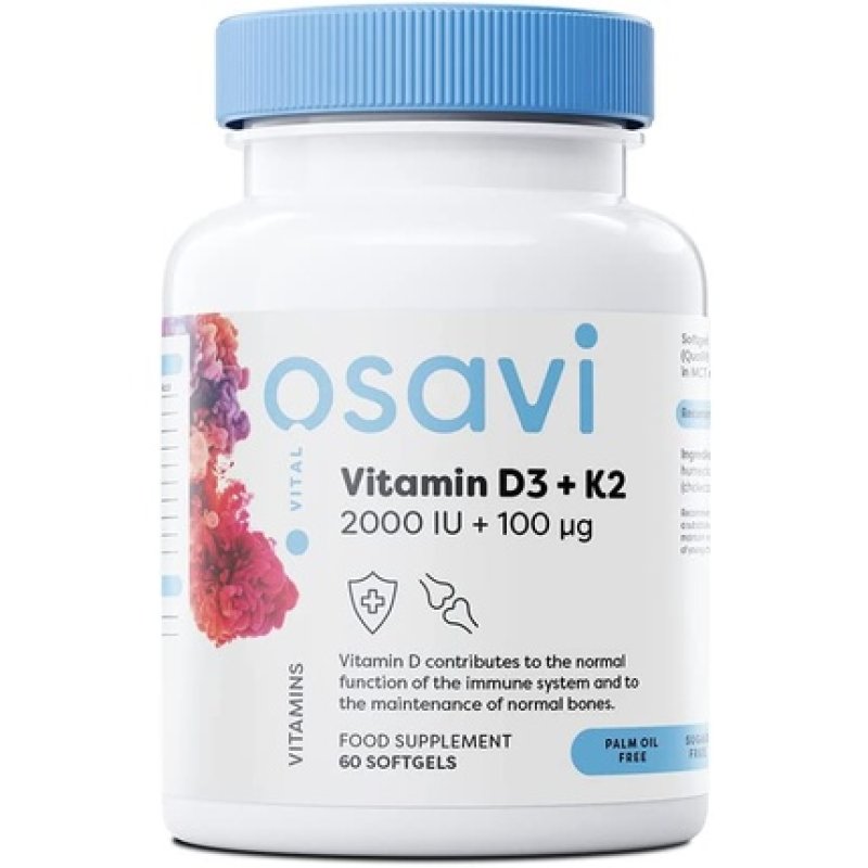 Osavi Vitamin D3 K2 2000IU Softgels - 60 Count