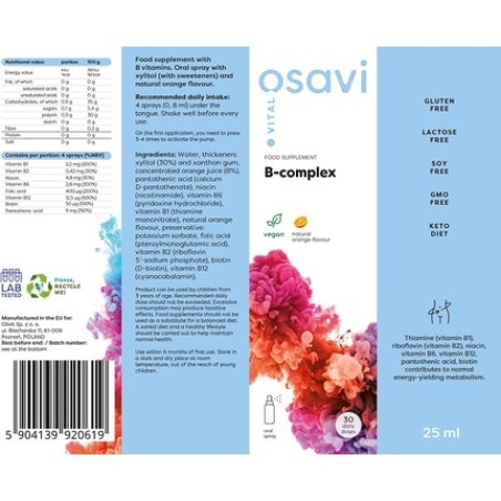 Osavi B-Complex Oral Spray Orange 25ml