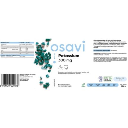 Osavi Potassium 300mg 180 Vegan Capsules