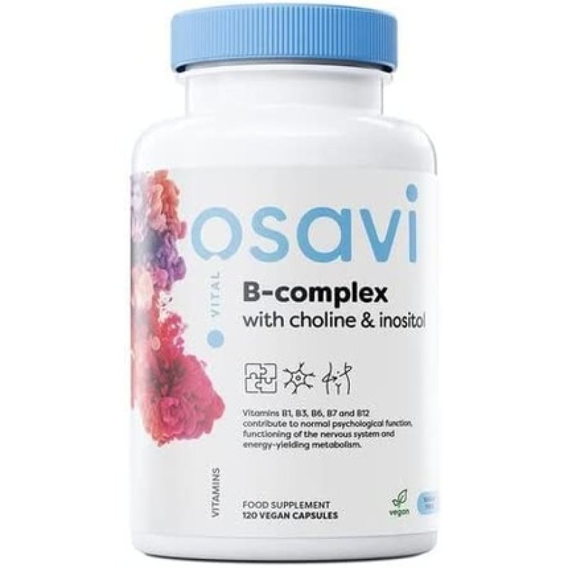 Osavi B-Complex with Choline and Inositol Vegan Capsules 120
