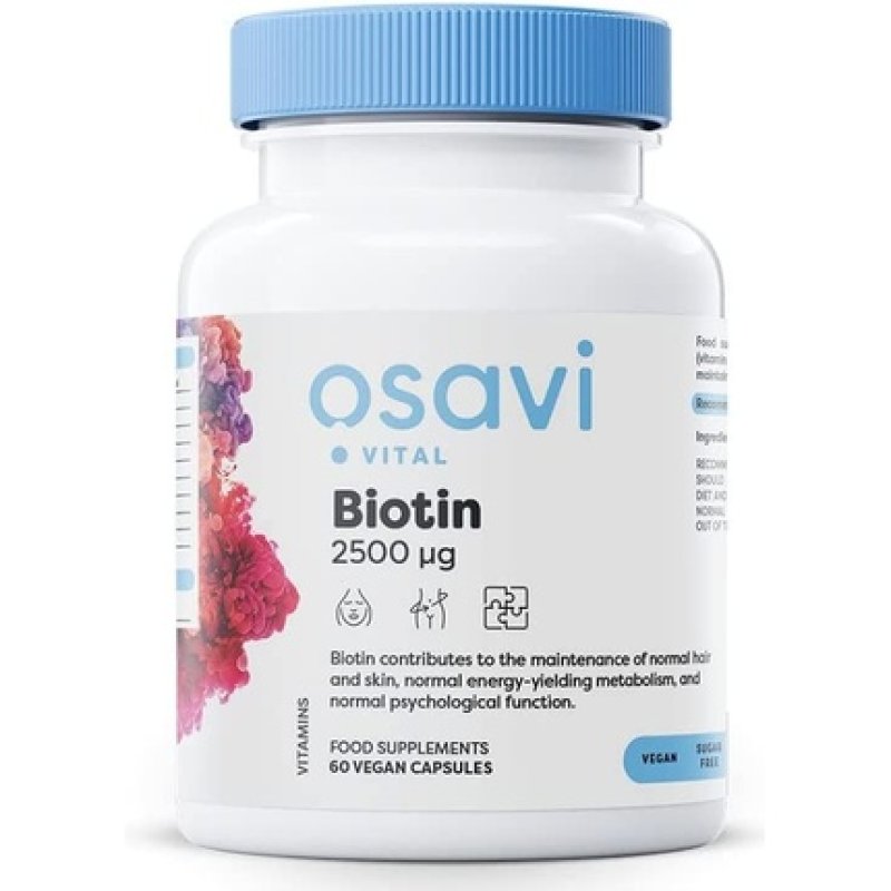 Osavi Biotin 2500mcg Vegan Capsules 60 Count