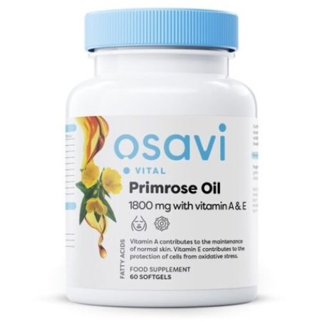 Osavi Primrose Oil with Vitamin A & E 1800mg 60 Softgels