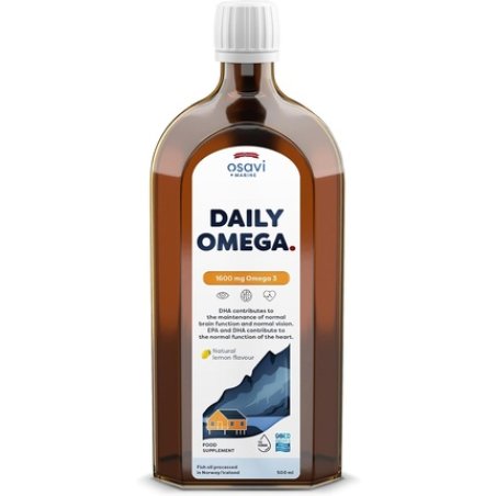 Osavi Daily Omega 1600mg Omega 3 Natural Lemon 500ml