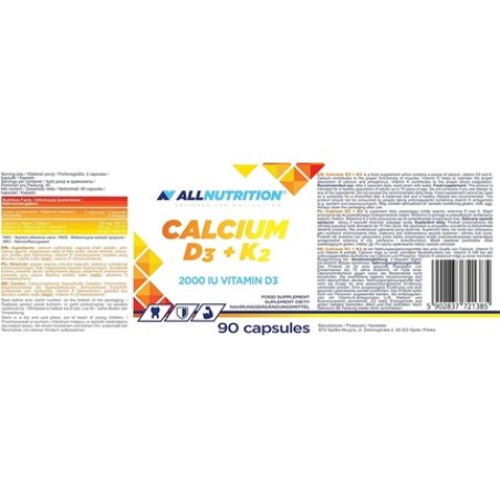 Allnutrition Calcium D3 Plus K2 90 Capsules 1kg