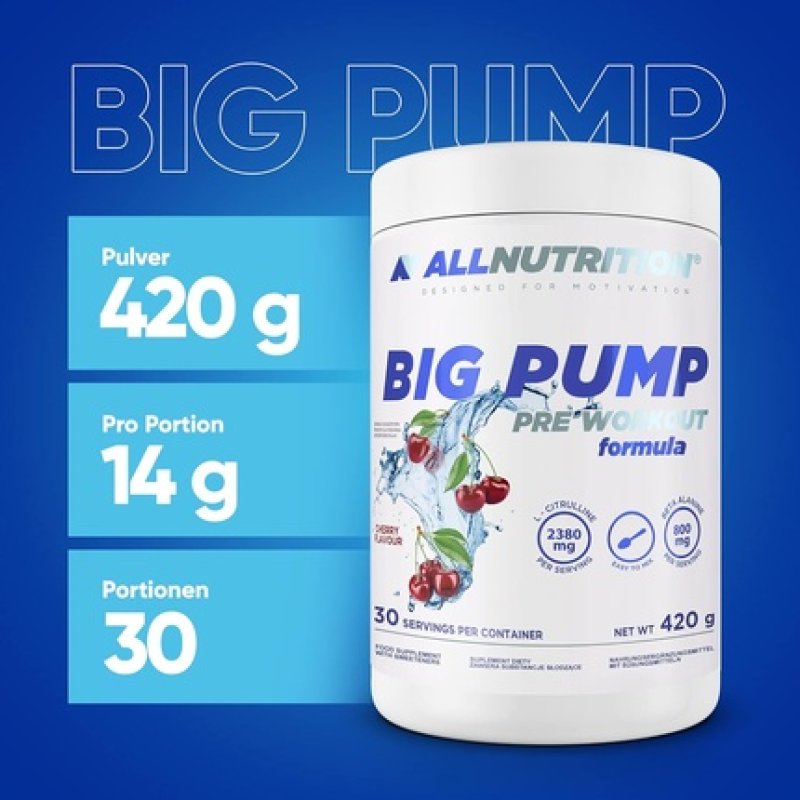 Allnutrition Big Pump Pre Workout Performance Boost Dietary Supplement