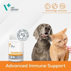 Vet Expert Vetomune Immune Support Supplement for Cats and Dogs