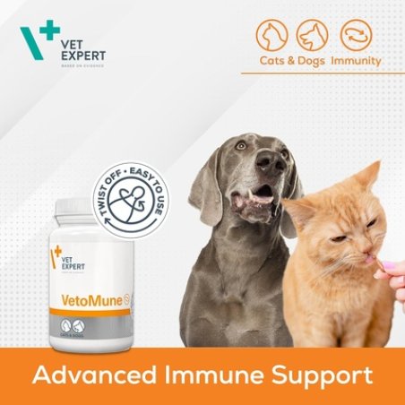 Vet Expert Vetomune Immune Support Supplement for Cats and Dogs