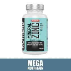 Nutrend Mineral Zinc 100% Chelate 15mg 100 Veg Capsules Promotes Healthy Skin