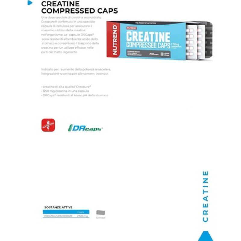 Nutrend Creatine Compressed Capsules 120 Count