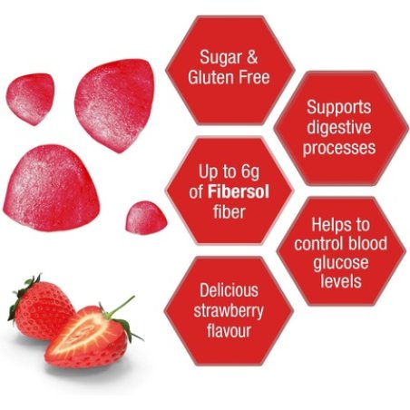 Weider Fiber Gummies Strawberry Flavor 36 Gums with 6g Soluble Fiber