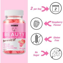 Weider Beauty Gummies Nourish Hair, Nails, and Skin - Anti-Aging Formula