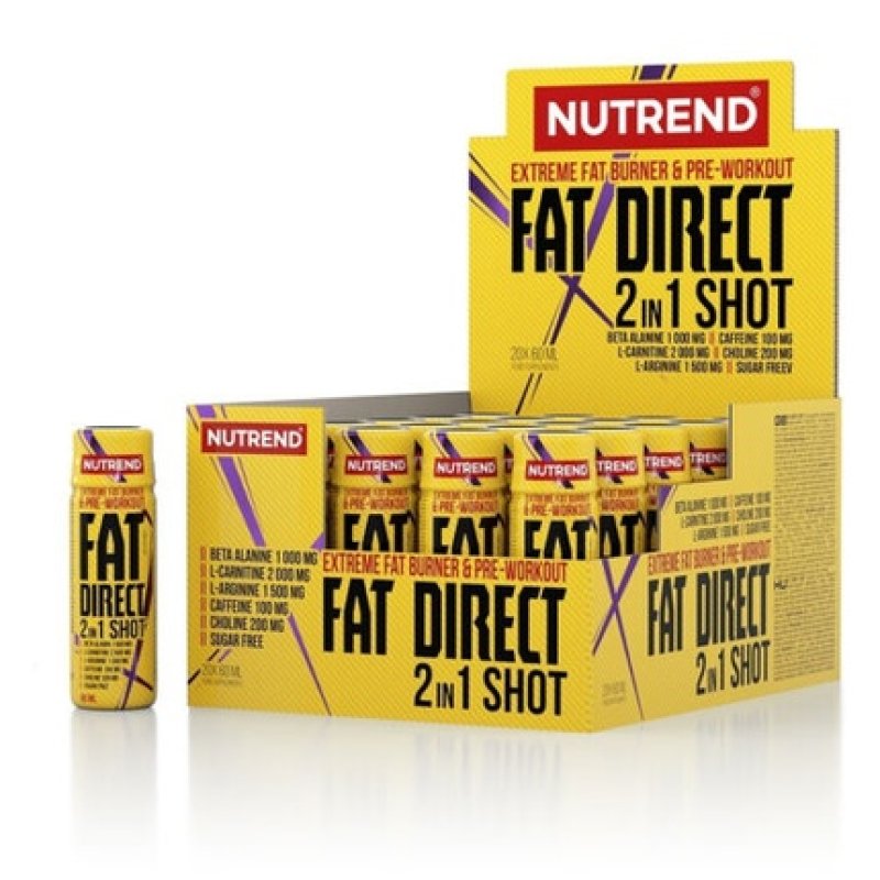 Nutrend Fat Direct Shot 2 in 1 Fat Burner and Pre-Workout 20 x 60ml